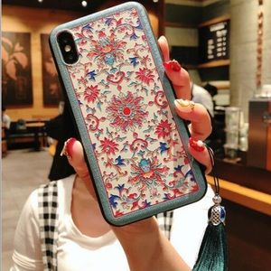iPhone Xs X Hand-Painted Chinoiserie Silicone Case